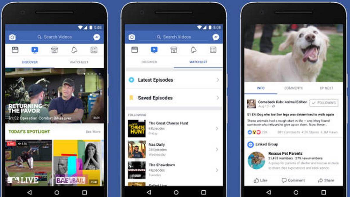 youtube alternatives facebook watch