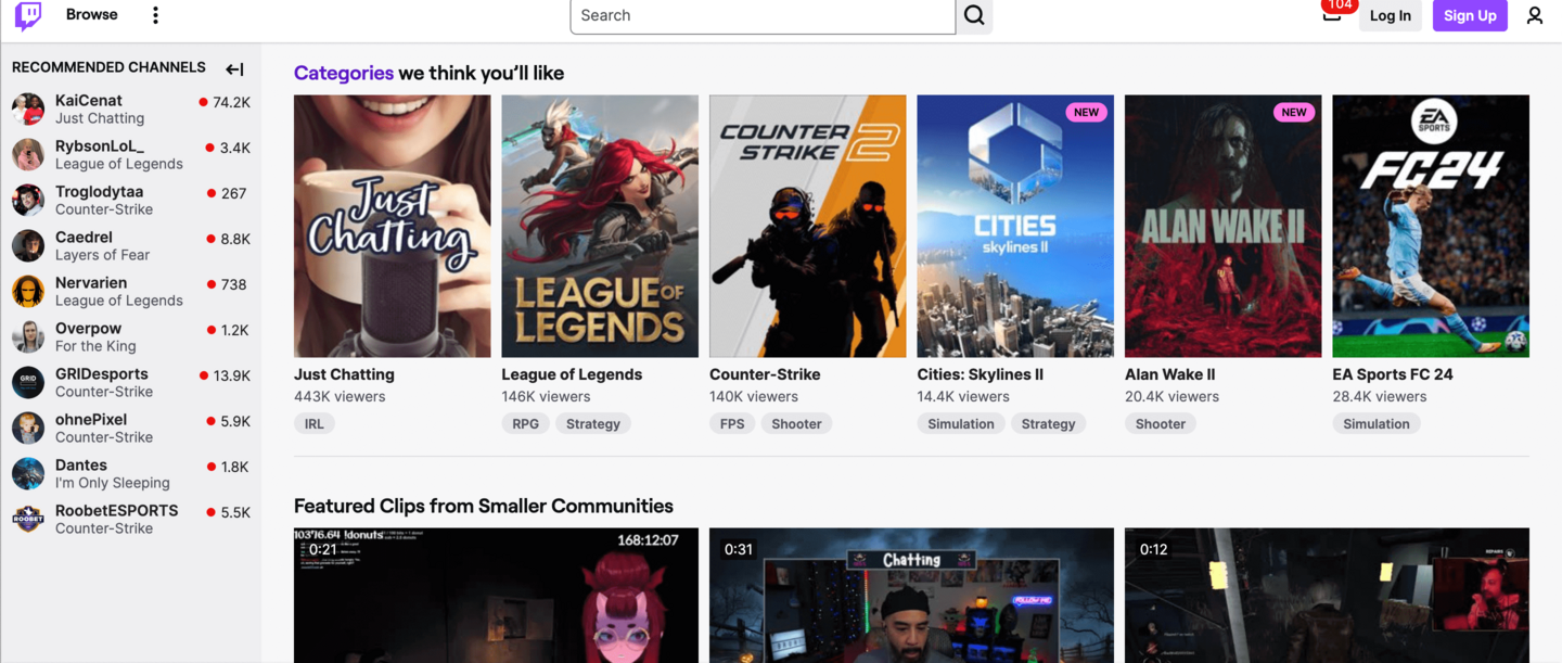 youtube alternatives twitch